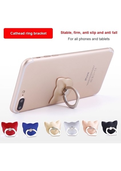 Gül Altın Ryra Kedi Kafa Halka Standı Tutucu Taşınabilir Telefon Standı Halka Toka Hediye Avara Tutucu Kedi Cep Telefonu Halka Toka Aksesuarları (Yurt Dışından) modelleri