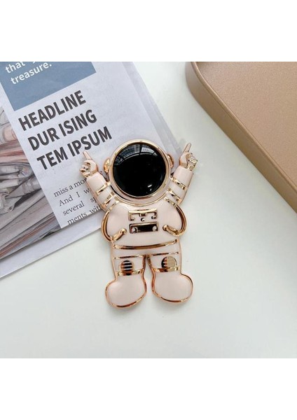 04 Cep Telefonu Tutucu Astronot Elektroliz Tembel Masaüstü Desteği Telefon Astronot Yüzük Üç Boyutlu Çok Fonksiyonlu Stand (Yurt Dışından)