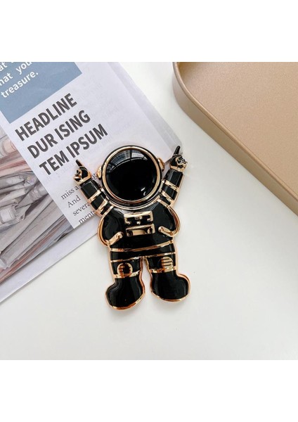 04 Cep Telefonu Tutucu Astronot Elektroliz Tembel Masaüstü Desteği Telefon Astronot Yüzük Üç Boyutlu Çok Fonksiyonlu Stand (Yurt Dışından)