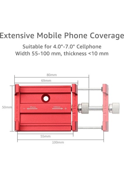 Kırmızı Untoom Bisiklet Telefon Tutucu Metal Bisiklet Cep Telefonu iPhone Xiaomi Samsung Için Standı Evrensel Motosiklet Gidon Braketi Dağı (Yurt Dışından)