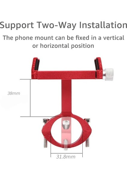 Kırmızı Untoom Bisiklet Telefon Tutucu Metal Bisiklet Cep Telefonu iPhone Xiaomi Samsung Için Standı Evrensel Motosiklet Gidon Braketi Dağı (Yurt Dışından)