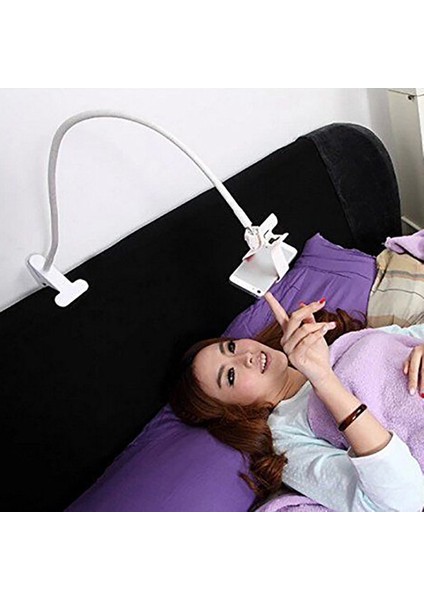 E Cep Telefonu Tutucu Yatak Tarafı Standı ile Evrensel Tembel Cep Telefonu Tutucu Klip 360 Esnek Ev Yatak Masası Montaj Braketi 75 cm (Yurt Dışından) fiyatları