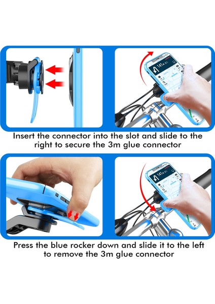 1 Takım 1 Yama Mavi Bisiklet Telefon Tutucu Motosiklet Bisiklet Cep Telefonu Standı Mtb Bisiklet Gidon Akıllı Telefon Tutucu Ayarlanabilir Destek Bisiklet Erişimi (Yurt Dışından)