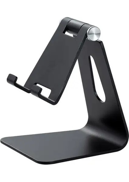 Siyah 2023 Telefon Tutucu Standı IPhone 12 Xiaomi Mi 9 Metal Telefon Tutucu Katlanabilir Cep Telefonu Standı Masası IPhone 11 9 x Xs (Yurt Dışından)