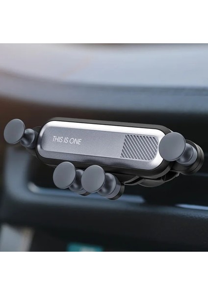 Gümüş Getıhu Yerçekimi Araç Telefonu Tutucu Evrensel Hava Firar Sabitleme Kıskacı Desteği Gps Standı iPhone 12 11 Xiaomi Redmi Huawei Samsung Lg (Yurt Dışından)