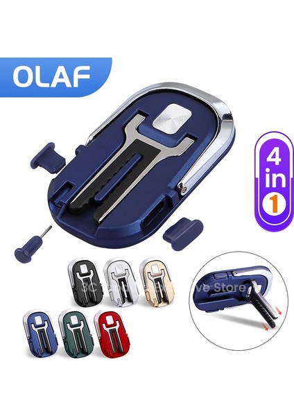 Yeşil Tip A Olaf Dördü Bir Arada Araç Telefonu Tutucu 360 Derece Dönme Halkası Cep Telefonu Braketi iPhone 14 13 Samsung Hava Montaj Tutucu (Yurt Dışından) fiyatları