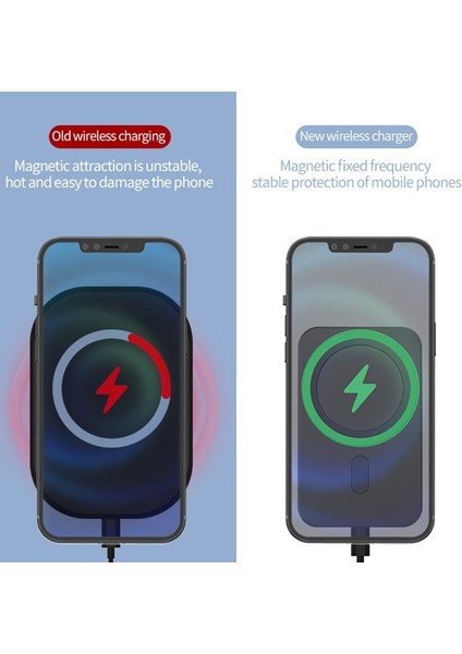 Turuncu 15W Qı Manyetik Araç Kablosuz Şarj Cihazı Hava Firar Standı Magsafe IPhone 13 12 11 Pro x Max Hızlı Şarj Mıknatıslı Montaj Otomatik Tutucu (Yurt Dışından) fırsatları