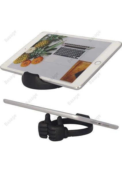 Siyah Başparmak Yukarıya Cep Telefonu Tutucu, Ayarlanabilir Plastik Telefon Standı, iPhone Xiaomi Samsung Için Çok Renkli Taşınabilir Masaüstü Standı (Yurt Dışından) indirimleri