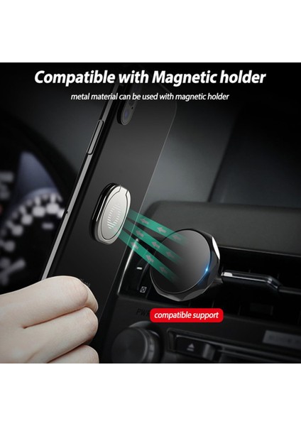 Gümüş Vinger Yüzük Houder 360 Graden Magnetische Mobiele Telefoon Akıllı Telefon Parmak Standhouder Ronde Telefoon Yüzük Araca Montaj Standı (Yurt Dışından) fiyatları