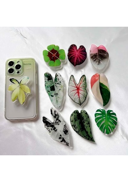 K009 Soket Katlanır Kavrama Tok Pretty Yaprak Akrilik Telefon Tutucu IPHONE13 Evrensel Telefon Braketi Griptok Standı (Yurt Dışından) fiyatları