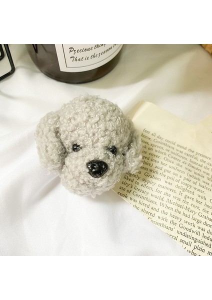 Gri Köpek Kore 3D Kawaii Tüylü Ayı Telefon Tutucu Kavrama Tok Peluş Oyuncak Köpek Braketi iPhone 11 12 13 Pro Sevimli Akıllı Telefon Tutucu Griptok (Yurt Dışından)