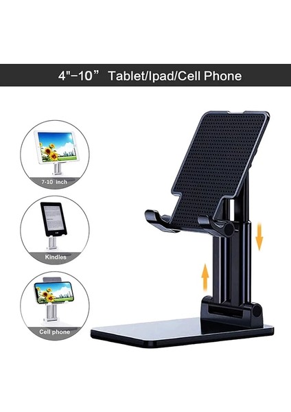 Yükseltme Siyah Yeni Masa Cep Telefonu Tutucu iPhone iPad Xiaomi Için Standı Ayarlanabilir Masaüstü Tablet Tutucu Evrensel Masa Cep Telefonu Standı (Yurt Dışından)