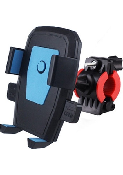 Mavi Motosiklet Bisiklet Telefon Tutucu Standı Otomatik Kilit Moto Cep Telefonu Tutucu Motorlu Bisiklet Gidon Klip Standı Gps Montaj Braketi (Yurt Dışından)