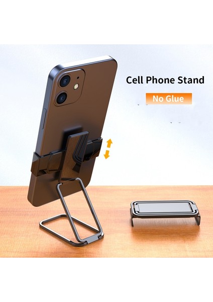 Gümüş Tutkal-4 Masa Kickstand Için Ayarlanabilir Cep Telefonu Tutucu 360° Döndürme Halka Kavrama Katlanabilir Cep Telefonu Standı Tüm Telefonlarla Uyumlu (Yurt Dışından) modelleri