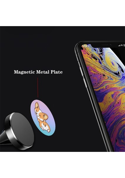 Stil 9 Metal Plaka Disk Mıknatıslı Araç Telefonu Tutucu Sac Demir Etiket Manyetik Cep Telefon Tutucu Araç Montaj Standı (Yurt Dışından) modelleri