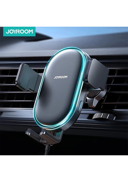 Siyah Joyroom Çift Bobin 15W Kablosuz Araç Şarj Cihazı Montaj Otomatik Sıkma Araç Telefonu Tutucu Dağı iPhone 14 13 Pro Max Için Kablosuz Şarj (Yurt Dışından)
