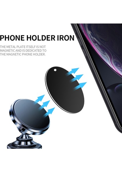 2 Adet Dikdörtgen Metal Plaka Manyetik Araç Telefonu Tutucu Braketi Kendinden Yapışkanlı Yedek Mıknatıs Etiket iPhone Samsung Xiaomi Standı Montaj (Yurt Dışından) modelleri