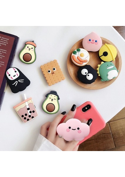 Stil 4 Karikatür Hayvan Yumurta Düzensiz Katlanabilir Standı Tutucu Genişleyen Telefon Braketi iPhone Telefon Aksesuarı Daralma Braketi (Yurt Dışından) modelleri