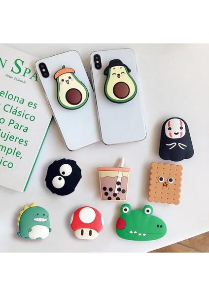 Stil 4 Karikatür Hayvan Yumurta Düzensiz Katlanabilir Standı Tutucu Genişleyen Telefon Braketi iPhone Telefon Aksesuarı Daralma Braketi (Yurt Dışından) fırsatları