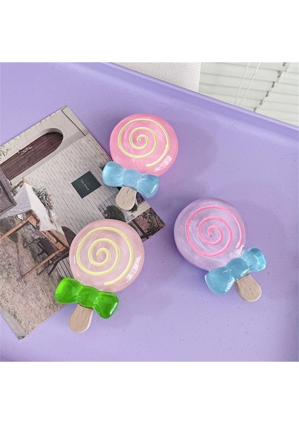 B Kore Sevimli Lolipop Telefon Tutma Tok Griptok Kore Halka Tutucu iPhone 11 13 Aksesuarları Için Standı Sevimli Gökkuşağı Şeker Telefon Braketi (Yurt Dışından) fırsatları