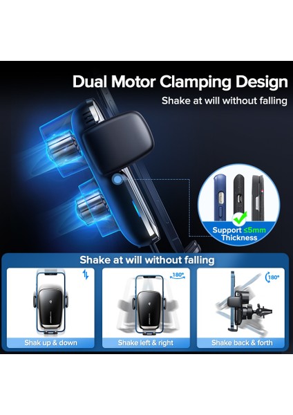 Hava Çıkışı Araç Telefonu Tutucu 15W Qi Kablosuz Şarj Cihazı Otomatik Hizalama Şarj Otomatik Montaj iPhone Samsung Için Akıllı Telefon Tutucu Arabada (Yurt Dışından) modelleri