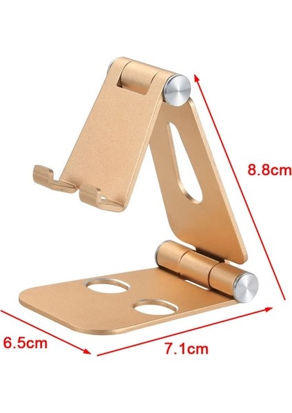 Altın Masaüstü Cep Telefonu Tutucu Standı, Beşik, Dock, Tablet Telefon Tutucu, Alüminyum Ayarlanabilir Masaüstü Standı (Yurt Dışından)