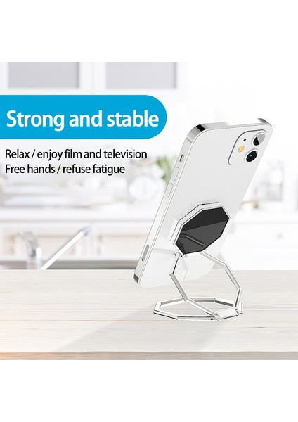 Gül Cep Telefonu Katlanabilir Stand 360 Derece Döndürme Geri Ultra Ince Telefon Zil Tutucu Evrensel Taşınabilir Masa Metal Parmak Kickstand (Yurt Dışından) fırsatları