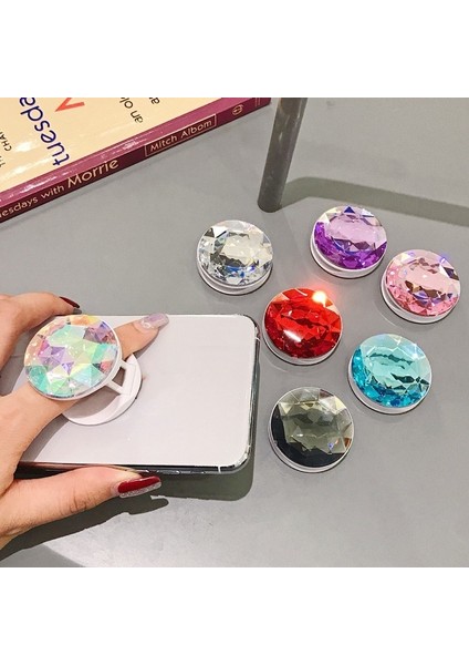 Ls-Siyah-Siyah Glitter Standı Renkli 3D Mücevher Popüler Cep Telefonu Parmak Yüzük Kavrama IPhone Xs Samsung Streç Plasitc Braketi Için Katlanır Tutucu (Yurt Dışından) modelleri