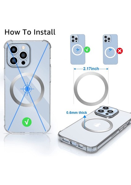 Gümüş 2 Paket Magsafe Manyetik Plaka Yüzük Evrensel Metal Etiket Desteği Kablosuz Şarj Cihazı Metal Plaka Levha Mıknatıslı Araç Tutucu (Yurt Dışından) fiyatları