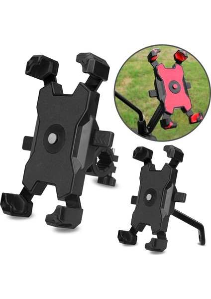 Kırmızı Gidon Evrensel Bisiklet Telefon Tutucu Motosiklet Bisiklet Gidon Telefon Tutucu Cep Telefonu Scooter Mtb Için Dağı Gps Braketi Klip Standı (Yurt Dışından) fiyatları