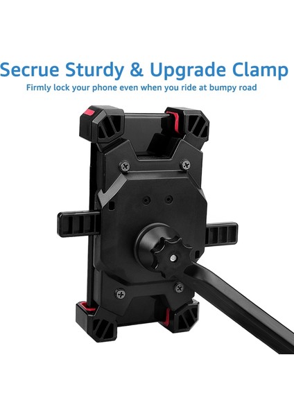 Kırmızı Gidon Evrensel Bisiklet Telefon Tutucu Motosiklet Bisiklet Gidon Telefon Tutucu Cep Telefonu Scooter Mtb Için Dağı Gps Braketi Klip Standı (Yurt Dışından) indirimleri