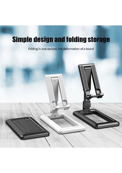 Siyah Ryra Ayarlanabilir Telefon Tutucu Taşınabilir Masa Braketi Tablet Samsung IPhone Akıllı Telefon Için Evrensel Çok Açılı Katlanabilir Stand (Yurt Dışından) modelleri