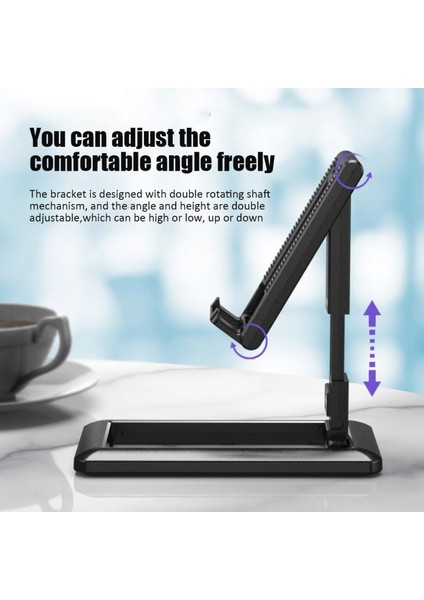 Siyah Ryra Ayarlanabilir Telefon Tutucu Taşınabilir Masa Braketi Tablet Samsung IPhone Akıllı Telefon Için Evrensel Çok Açılı Katlanabilir Stand (Yurt Dışından) fırsatları