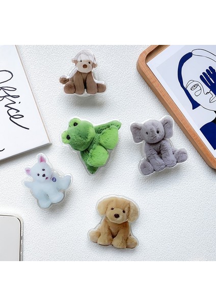 03 Kore 3D Karikatür Sevimli Köpek Hayvan Cep Telefonu Braketi iPhone 13 12 11 Xiaomi iPad Araba Halkası Griptok (Yurt Dışından) fiyatları