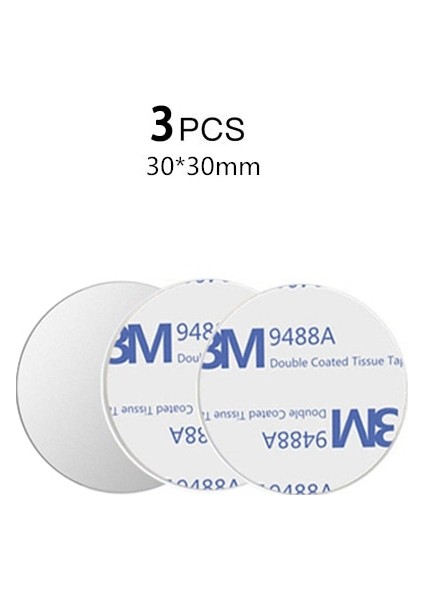 3 Adet Gümüş 30X30 1 Adet/3 Adet/5 Adet Etiket Metal Plaka Disk Demir Sac Mıknatıslı Cep Telefonu Tutucu Manyetik Araç Telefonu Standı Tutucular (Yurt Dışından)