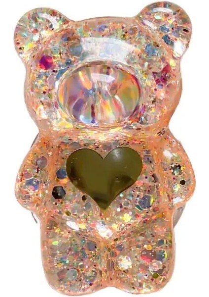 Turuncu Sevimli Ayı Bebek Telefon Tutucu Cep Telefonu Parmak Braketi Katlanabilir Geri Çekilebilir Telefon Griptok Destek Braketi Telefon Parmak Tutucu (Yurt Dışından)