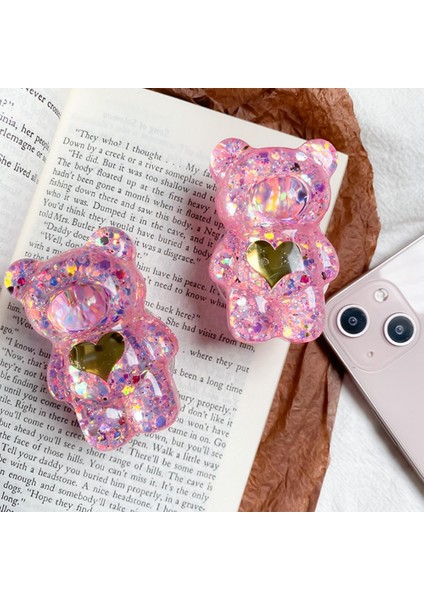 Turuncu Sevimli Ayı Bebek Telefon Tutucu Cep Telefonu Parmak Braketi Katlanabilir Geri Çekilebilir Telefon Griptok Destek Braketi Telefon Parmak Tutucu (Yurt Dışından) indirimleri