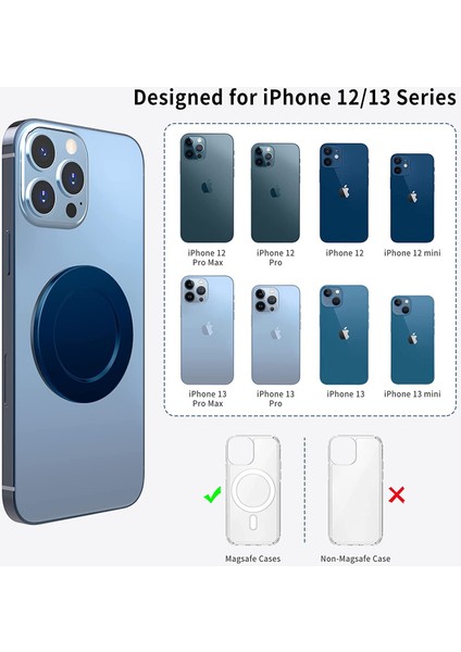 Iphone 13 12 Için Lavanta Mor Manyetik Taban Magsafe Soket Tabanı Çıkarılabilir ve Kablosuz Şarjla Uyumlu Soket Kavrama Telefon Tutucu ile Çalışır (Yurt Dışından)