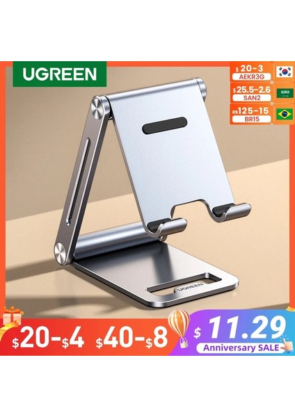 Telefon Standı Ugreen Telefon Tutucu Standı Alüminyum Cep Telefonu Standı Tablet Standı Desteği Cep Telefonu iPhone 13 12 Xiaomi Samsung Huawei (Yurt Dışından) fırsatları
