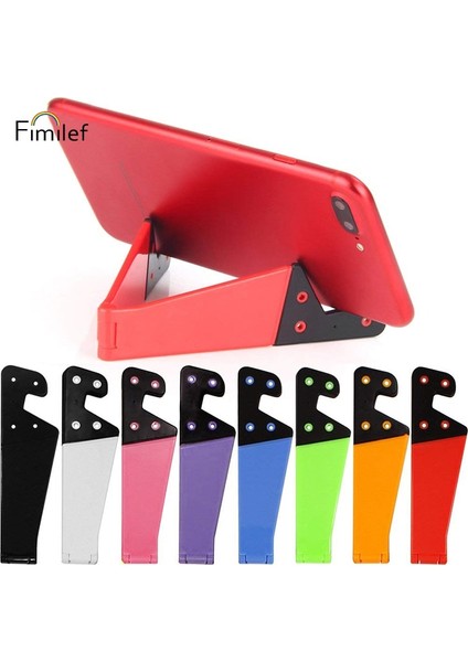 Siyah Fimilef Evrensel Telefon Tutucu IPhone iPad E-Okuyucu Tabletler Için Katlanabilir Cep Telefonu Destek Standı Ayarlanabilir Destek Telefon Tutucu (Yurt Dışından) modelleri