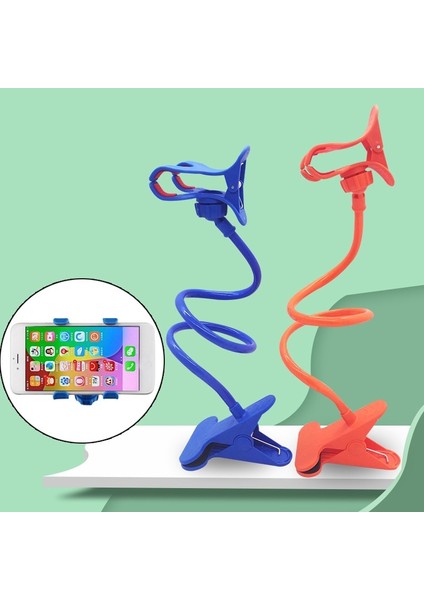 Siyah Evrensel Telefon Tutucu Yatak Klipsi Tembel Esnek Deve Boynu Kelepçe Uzun Kol Dağı iPhone Android Için Yatak Masası Cep Telefonu Tutucu (Yurt Dışından)