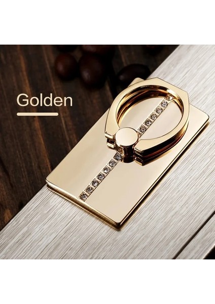 Altın Lüks Kare Parmak Yüzük Cep Telefonu Standı Araç Tutucu IPhone Soketi Akıllı Telefon Kavrama Samsung Xiaomi Için Araç Montaj Standı (Yurt Dışından)