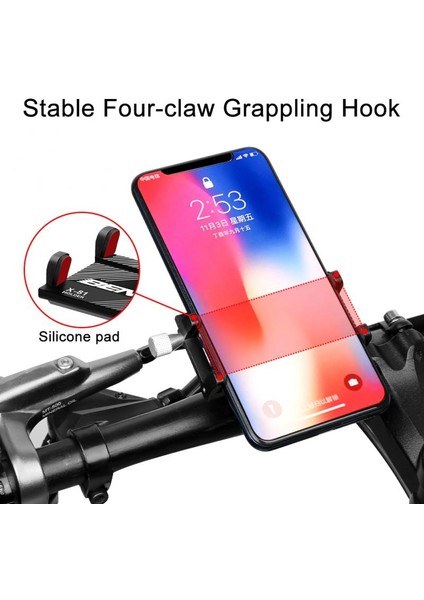 Titanyum Ryra Bisiklet Cep Telefonu Tutucu Motosiklet Rafları Bisiklet Gidon Dağı IPhone Xiaomi Redmi Samsung Standı Bisiklet Aksesuarları (Yurt Dışından) indirimleri
