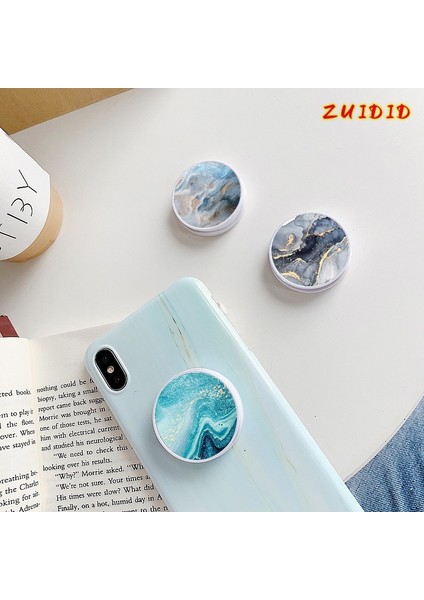 C7 Parlak Popüler Mermer Genişleyen Telefon Standı Kavrama Parmak Yüzük Desteği Anti-Güz Yuvarlak Katlanabilir Cep Telefonu Tutucu Xiaomi Için (Yurt Dışından) fırsatları