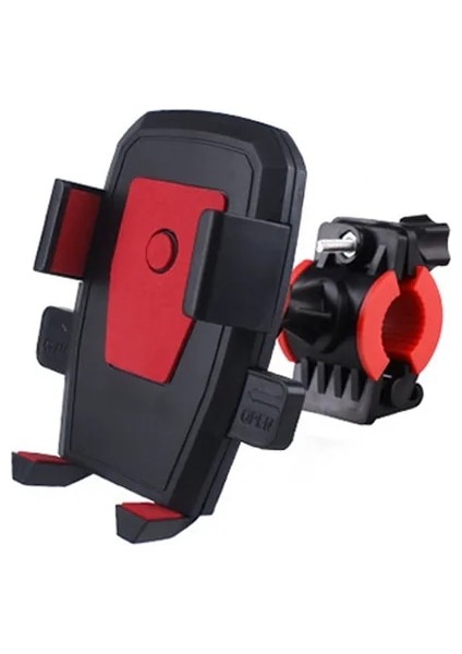 Kırmızı Motosiklet Bisiklet Telefon Tutucu Standı Otomatik Kilit Moto Cep Telefonu Tutucu Motorlu Bisiklet Gidon Klip Standı Gps Montaj Braketi (Yurt Dışından)