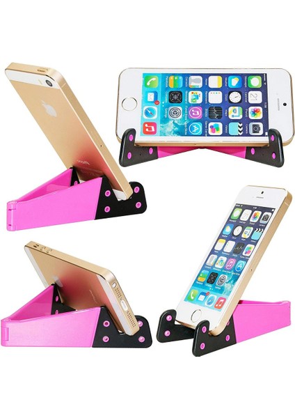 Turuncu Evrensel Cep Telefonu Aksesuarları Taşınabilir Mini Masaüstü Halkalı Telefon Kılıfı Tutucu Katlanabilir Masa Cep Telefonu Tutucu IPhone Samsung Için (Yurt Dışından)