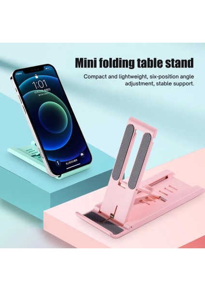 Beyaz Katlanabilir Masaüstü Tutucu Taşınabilir Mini Moblie Telefon Standı iphone 13 12 iPad Xiaomi Masa Braketi Cep Telefonu Tutucu Standı (Yurt Dışından) modelleri