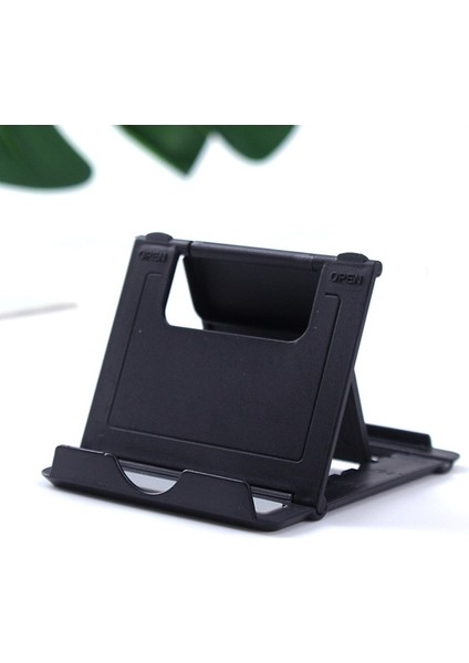 Siyah Telefon Tutucu Masa Standı Cep Telefonunuz Için Tripod iPhone Xsmax 12 Huawei Xiaomi Plastik Katlanabilir Masa Akıllı Telefon Tutucu (Yurt Dışından)