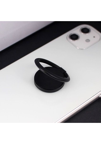 A29-BLACK Evrensel Parmak Yüzük Cep Telefonu Akıllı Telefon Standı Tutucu iPhone Xs Huawei Samsung Cep Telefonu Halka Tutucu Montaj Standı (Yurt Dışından)