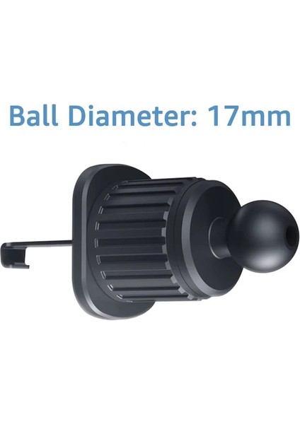 Siyah 17MM Top Kafa Araba Hava Firar Klip Evrensel Manyetik Yerçekimi Araç Telefonu Tutucu Aksesuarları Telefon Gps Braketi Araba Hava Çıkış Kancası (Yurt Dışından)